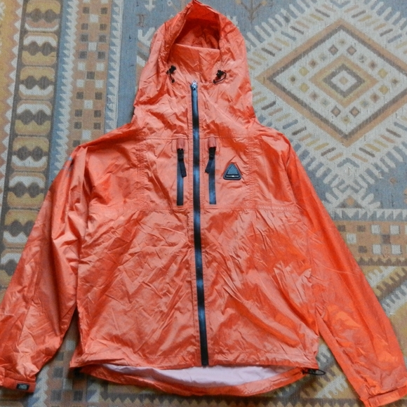 William Joseph Other - William Joseph Rain Jacket Adult Medium Orange Black Waterproof Fishing Shell